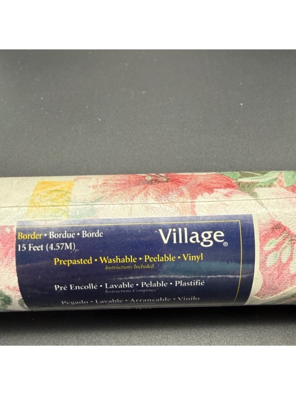 Vintage Village Floral Wallpaper Border Washable Vinyl Cottagecore Dusty Rose - Picture 2 of 7